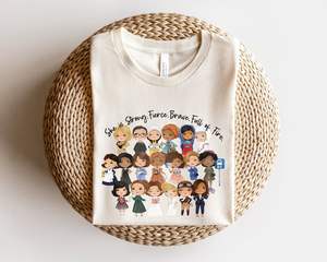 T-shirt da donna Strong Women, girocollo, 100% cotone, grafica femminista, casual, per tutte le stagioni, stampa con personaggi, vestibilità regolare - Product Image 1