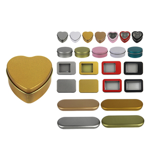 Wholesale Heart Shape Silver Color Metal Candy Storage Box DIY Soap Travel Candle Tin Colorful Tinplate Box Tin