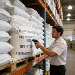 مواد كيميائية مجففة بالجملة، كلوريد الكالسيوم اللامائي بدرجة صناعية 94% 97%، عبوة 25 كجم - Product Image 4