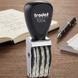 Trodat Classic 1004 Date Stamp 12 X 3 mm Metal/<b>Plastic</b> Month in Numbers File <b>Folder</b> Accessory - Product Image 3