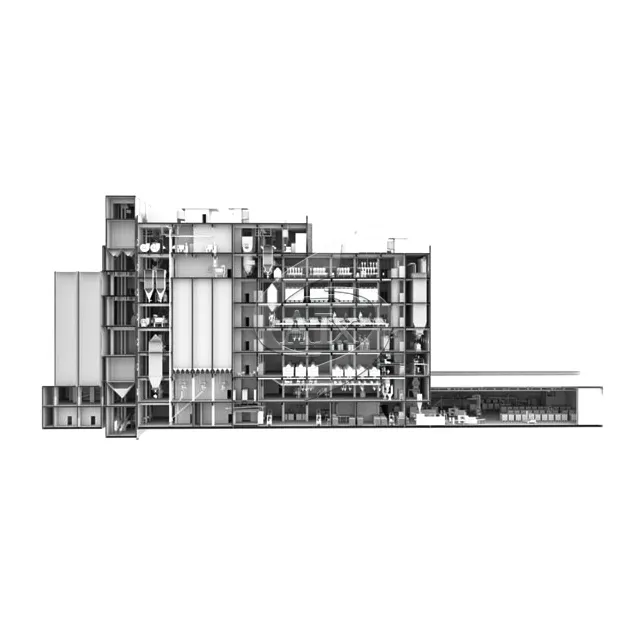 100 Tonnen pro Tag automatische Maismehl mühle Ausrüstung komplette Maismahl anlage