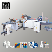 Machine de pliage de papier industrielle automatique à succès avec commande Schneider, roulement à billes, haute précision, productivité 180 m/min