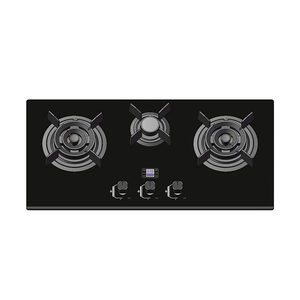 Verre trempé <span class=keywords><strong>60</strong></span> <span class=keywords><strong>cm</strong></span> de largeur 3 brûleurs à gaz plaque de cuisson intégrée avec support de casserole lourd sur la table de cuisson - Product Image 2