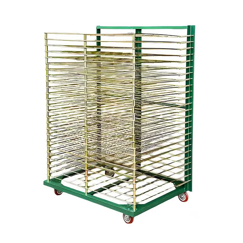 50 Layer Stainless Steel Drying Rack For Paper Glass Cloth Mesh Drying Rack Display Paper Screen Printing Storage Rack