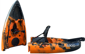 2.7m <span class=keywords><strong>deux</strong></span> pièces modulaire bateau aileron pédale kayak simple bateau de pêche pagaie kayaks de pêche kayak d'eau bateaux de sports nautiques - Product Image 2