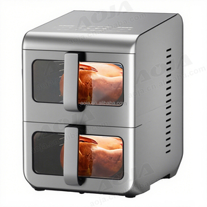 Aoja thương mại 12L Giỏ kép Nồi chiên không khí-1230W mỗi ngăn kéo, Hẹn giờ độc lập & <span class=keywords><strong>Temp</strong></span>, nồi chiên không khí công suất lớn ngăn xếp đôi - Product Image 2