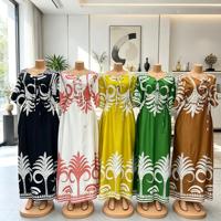 Neue Großhandels-Muslimische Robe für den Nahen Osten Modisches Lässiges Langarm-Kleid mit V-Ausschnitt