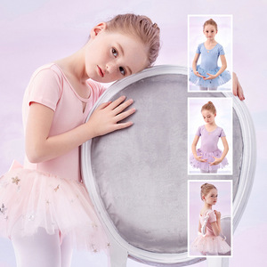 Robe de danse pour enfants filles été à manches courtes pratique chinoise tutu une pièce - Product Image 3