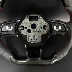 Volant en fibre de carbone de haute qualité adapté à Volkswagen Polo gti Scirocco GTS <span class=keywords><strong>GTE</strong></span> GLI R-Line <span class=keywords><strong>Golf</strong></span> 6 Mk4 Mk5 Mk7 GTD CC - Product Image 5
