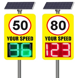 Sensor de Velocidad Doppler Inteligente Solar para Carreteras con Pantalla LED de 18 Pulgadas y Señalización de Velocidad, Película Reflectante de Cuarto Grado, Tablero de PVC - Product Image 2