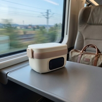Boîte à lunch isotherme portable chauffante numérique personnalisée de 14000 mAh, alimentée par batterie USB/voiture, à commande tactile unique