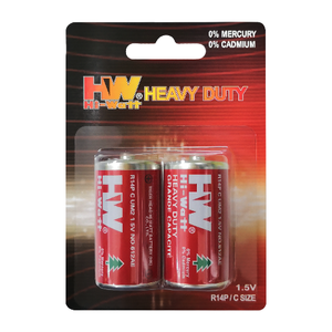 HWヘビーデューティ炭素亜鉛電池C製造1.5V 2000Mah R14 Cサイズ懐中電灯用炭素電池 - Product Image 1
