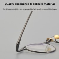 Lunettes unisexes en titane pur, monture ronde demi-cerclée, lunettes de lecture, anti-lumière bleue, légères, pour tous les jours
