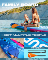 Planche de paddle gonflable en PVC certifiée CE ESUP, imperméable et portable, pour enfants, plage et lacs