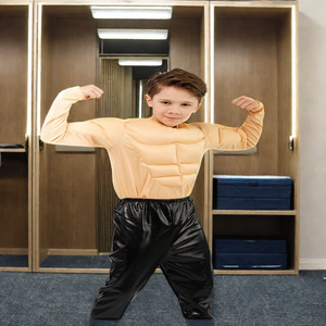 उच्च गुणवत्ता वाले किड्स बॉय मसल कॉस्टयूम पॉलिएस्टर हैलोवीन कॉसप्ले सूट पायलट कैरेक्टर पैटर्न मिश्रित आकार में उपलब्ध है - Product Image 5