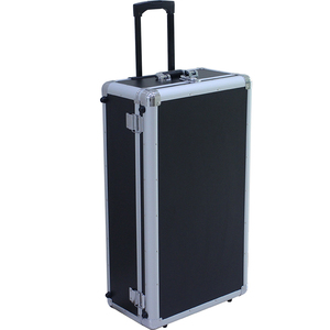 Tùy Chỉnh Kích Thước Màu Đen Kim Loại Khung Xây Dựng Nhôm Thiết Bị Dụng Cụ Nhôm Chuyến Bay Xe Đẩy Trường Hợp Công Cụ Với Pick Nhổ Bọt - Product Image 1