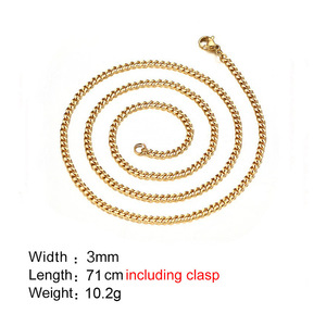 Collana a Catena Rolo Personalizzata in Acciaio Inossidabile 316L per <span class=keywords><strong>Uomo</strong></span> e Donna, Collana a Maglie Grezze - Product Image 4