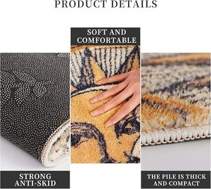 <span class=keywords><strong>Tapis</strong></span> d'intérieur antidérapants en fausse cachemire fabriqués à la machine, style bohème tribal moderne pour salon, chambre à coucher, entrée - Product Image 3