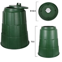Grande poubelle de jardin pour déchets de jardin, herbe, nourriture, compost, engrais, baril, économiseur de terre, compostage extérieur
