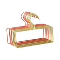 Porte-serviettes rectangulaire en métal brillant de luxe personnalisé, or rose, organisateur de rangement pour vêtements, hijab, écharpe, support de présentation pour armoire