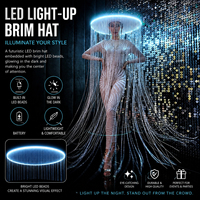 LiqVis Exotic Elegance Festival Performance Costume lumineux LED personnalisé et élégant avec chapeau à franges pour soirée cocktail