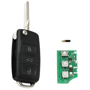 3 Button Folding Flip Remote Smart Car Key 1J0 959 753 P 1J0 959 753 DA 1K0 959 753 G for Volkswagen for VW Eos Golf Jetta Polo