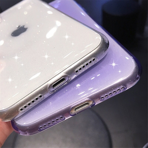 Funda de teléfono con purpurina fluorescente para iPhone 11 Pro Max <span class=keywords><strong>XR</strong></span> XS Max X 6 6S 7 <span class=keywords><strong>8</strong></span> <span class=keywords><strong>Plus</strong></span> SE 2020, funda trasera transparente brillante de TPU suave - Product Image 5