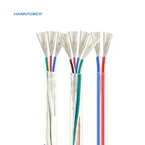 28AWG Transparent Sheathed Cable 2 3 4 5 Cores Transparent Multi-Core Wire LED Light Power Cord Device Connection