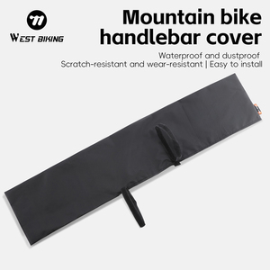 WEST BIKING 210 Nylon PU <span class=keywords><strong>Housse</strong></span> de guidon de vélo imperméable et anti-poussière, sangle résistante à l'usure, poignées de guidon de vélo - Product Image 6