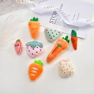 Cartoon Carrot Plush Brooch Three-dimensional Doll Hair Clip Clothing Accessories DIY Felt Bag Material Wholesale
