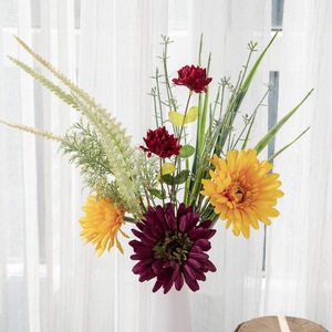 Bouquet de fleurs artificielles Gerberas Note CF01248, décoration d'intérieur, accessoires de mariage, tissu tissé en plastique - Product Image 1