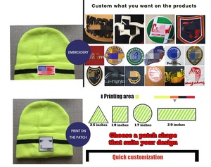 مرحبا فيس سلامة عاكسة قبعة الشتاء متماسكة قبعة لينة للرجال والنساء شعار مخصص - Product Image 6