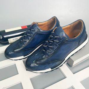 Chaussures bateau pour hommes de style britannique en cuir véritable, bout rond, semelle intermédiaire souple en EVA, semelle extérieure en caoutchouc, toutes saisons - Product Image 5