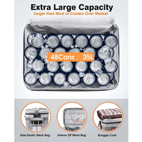 Bolsa de aislamiento de hielo para exteriores, bolsa de almuerzo impermeable Oxford para Picnic, portátil, para llevar