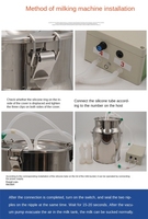 Machine à traire les vaches portable de 10 L, ultra grande capacité, vitesse de pulsation réglable, adaptée à la volaille, aux animaux, aux vaches