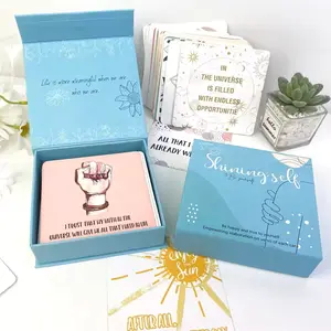 Positive Card with Box Self Affirmations Cards For Wome Inspirational Quotes Motivational Card Printing