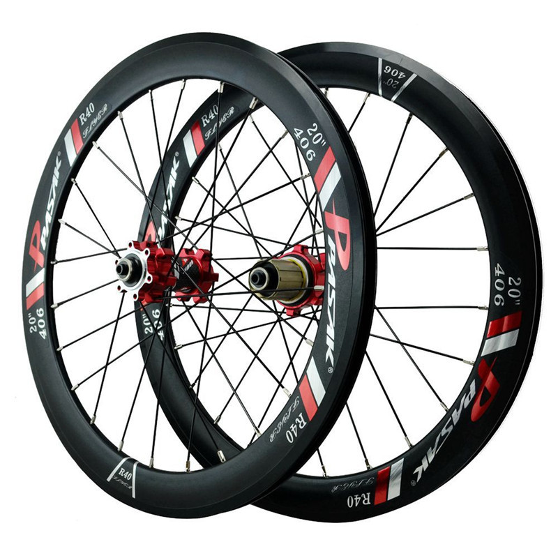 PASAK 20 "406 22" 451 комплект колес складной велосипед колеса дисковый тормоз 24 Отверстия велосипедные шлемы с дисковыми тормозами шесть ногтей Кассетный Маховик 40 мм диски