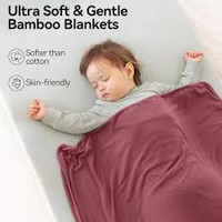 Couverture pour bébé en jersey de bambou et élasthanne de haute qualité, douce et personnalisée