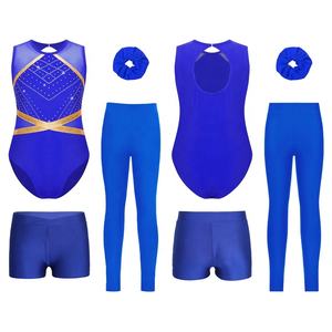 Conjunto de Leotardo con Pantalones Cortos, Leggings y Accesorios para la Cabeza para Niñas de 6 a 16 Años, para Danza, Gimnasia y Patinaje Artístico - Product Image 5