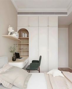 Armarios Modernos y Duraderos con Puertas Extensibles de MDF y Tablero de Partículas para Dormitorio, Sala de Estar, Oficina en Casa, Uso en Hoteles - Panel de Madera Elegante - Product Image 4