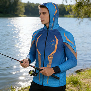 Hoodie à manches longues personnalisable anti-UV à séchage rapide, protection solaire pour la pêche, unisexe, pour la pêche en bord de rivière, les sports de plein air - Product Image 4