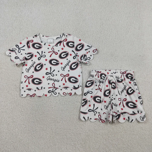 Longlv Ropa para Niñas Pequeñas, Conjunto Casual de Verano de 2 Piezas, Estampado Escolar, Pantalones Cortos con Volantes, Ropa Infantil - Product Image 4