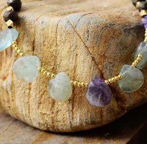 Groothandel Natuursteen Traan Fluorita Mode Kettingen Energiebalans Choker Sieraden - Product Image 3