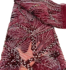 <span class=keywords><strong>Shining</strong></span> pháp ren đầy đủ đính cườm dòng Mẫu sáng ren Sequins hạt vải cho Đảng - Product Image 1