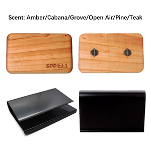 น้ำหอมปรับอากาศติดที่บังแดดรถยนต์ รุ่นหรูหราจากโรงงาน OEM ยี่ห้อ Soceli ทำจากไม้ - Product Image 4