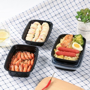 Bento box desechable de una sola vez, recipiente de plástico con tapa, rectangular, <span class=keywords><strong>pp</strong></span>, para microondas, estilo americano, 1000ml - Product Image 3