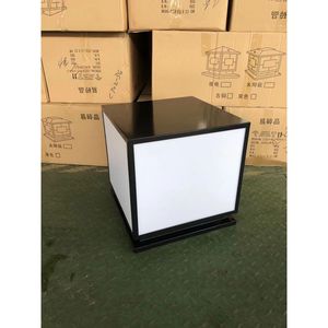Lampe murale d'extérieur carrée à pilier LED E27 1,2 mm noir sable pour villa et jardin, modèle 086 - Product Image 1