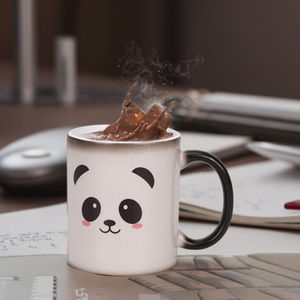 Kustom lucu cetak Panda keramik cangkir berubah warna sensitif panas - Product Image 3