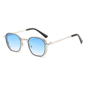 Lunettes de soleil SPUKA HR5667 rétro à monture métallique irrégulière, verres dégradés 2026, protection UV400, logo personnalisé - Product Image 4
