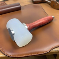 Marteau DIY en cuir et nylon avec manche en bois et poignée ergonomique 19 cm, personnalisable OEM, en promotion